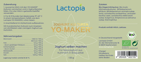 Joghurtkulturen YO-Maker, Bio 135g Pulver